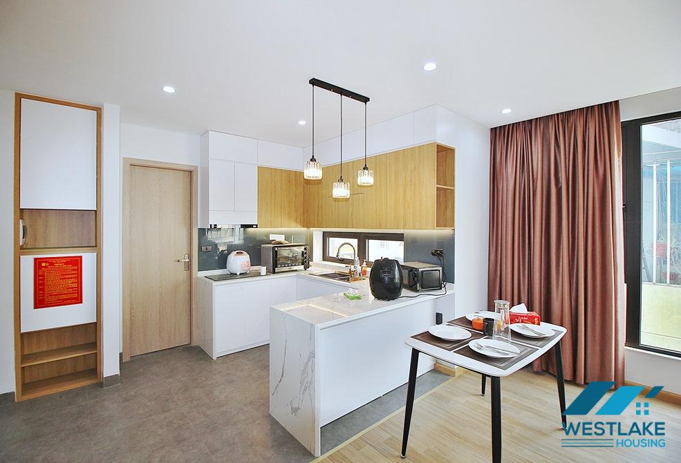 Modern and spacious one bedroom apartment for rent in Lac Long Quan area, Ha Noi