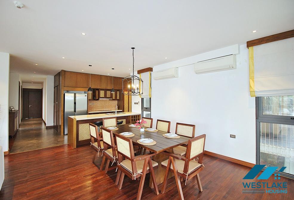 High quality 04 bedrooms apartment for rent in Xom Chua area, Tay Ho, Hanoi