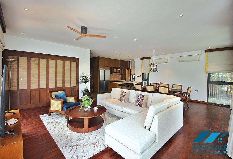 High quality 04 bedrooms apartment for rent in Xom Chua area, Tay Ho, Hanoi