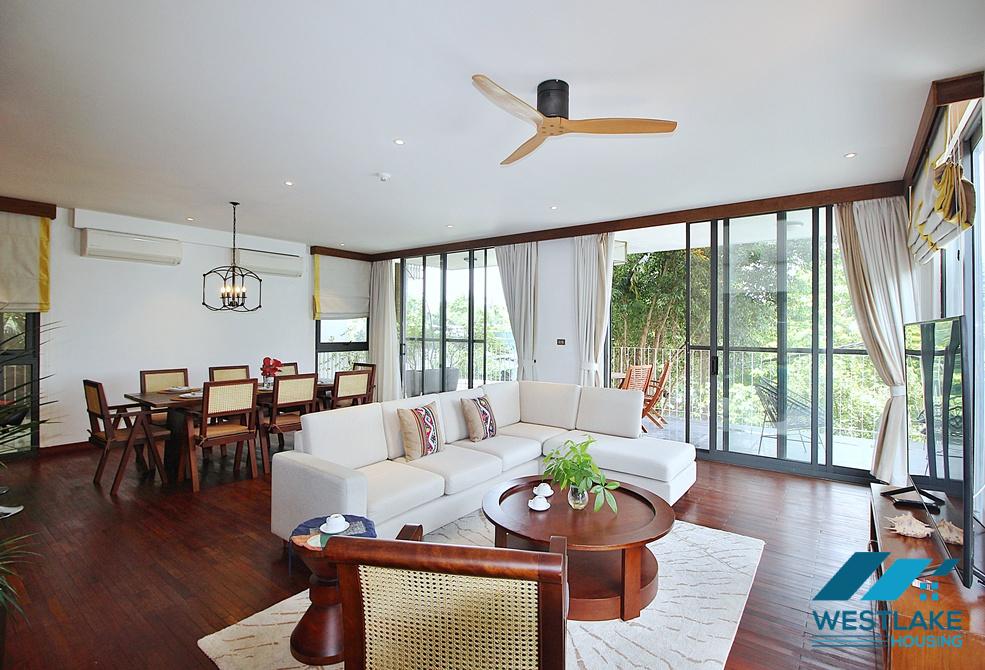 High quality 04 bedrooms apartment for rent in Xom Chua area, Tay Ho, Hanoi