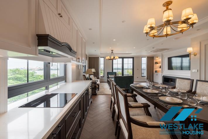 Brand new and modern 03-bedroom apartment with amazing lake view for rent in Tay Ho, Ha Noi