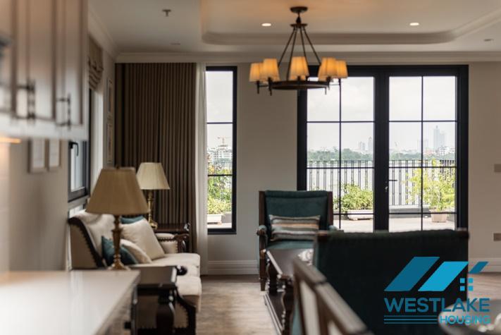Brand new and modern 03-bedroom apartment with amazing lake view for rent in Tay Ho, Ha Noi