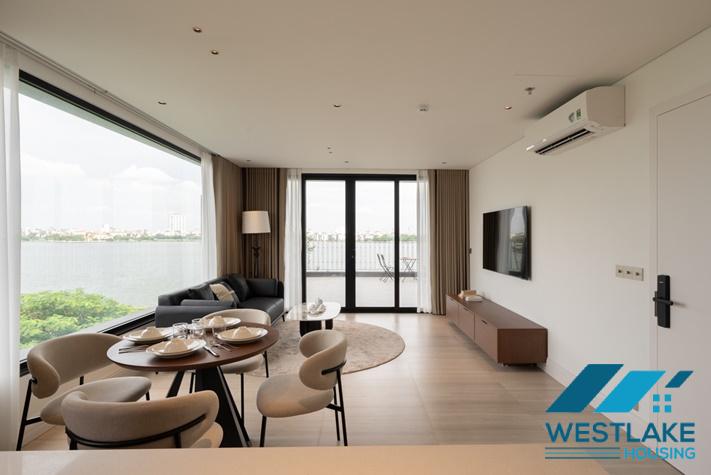 Large balcony 02 bedrooms apartment with beautiful lake view for rent in Tay Ho, Ha Noi