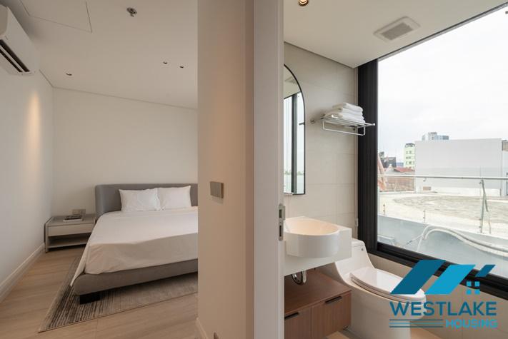 Large balcony 02 bedrooms apartment with beautiful lake view for rent in Tay Ho, Ha Noi