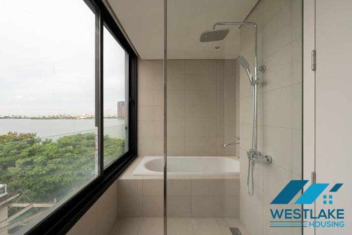 Large balcony 02 bedrooms apartment with beautiful lake view for rent in Tay Ho, Ha Noi