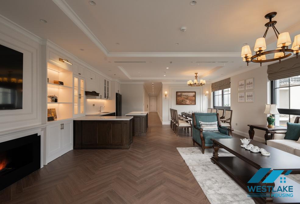 Luxurious 04-bedroom apartment with beautiful West lake view for rent in Tay Ho, Ha Noi