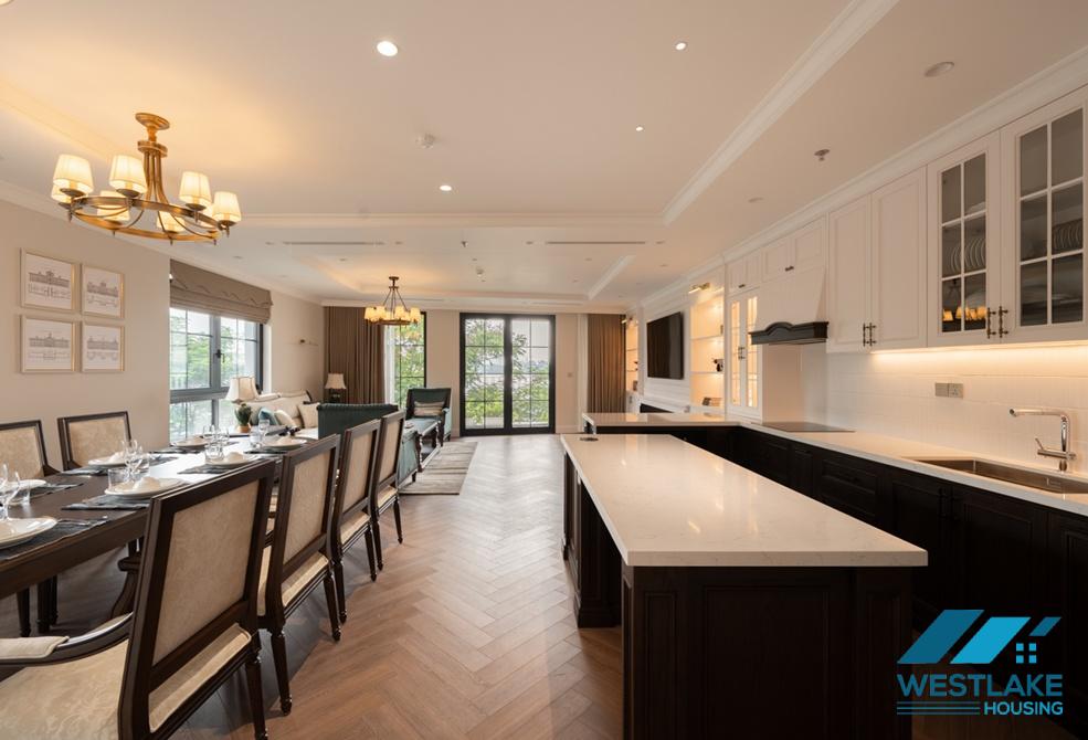 Luxurious 04-bedroom apartment with beautiful West lake view for rent in Tay Ho, Ha Noi