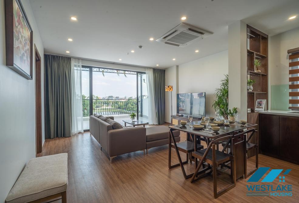 Large balcony 02-bedroom serviced apartment for rent in Vu Mien, Tay Ho, Ha Noi