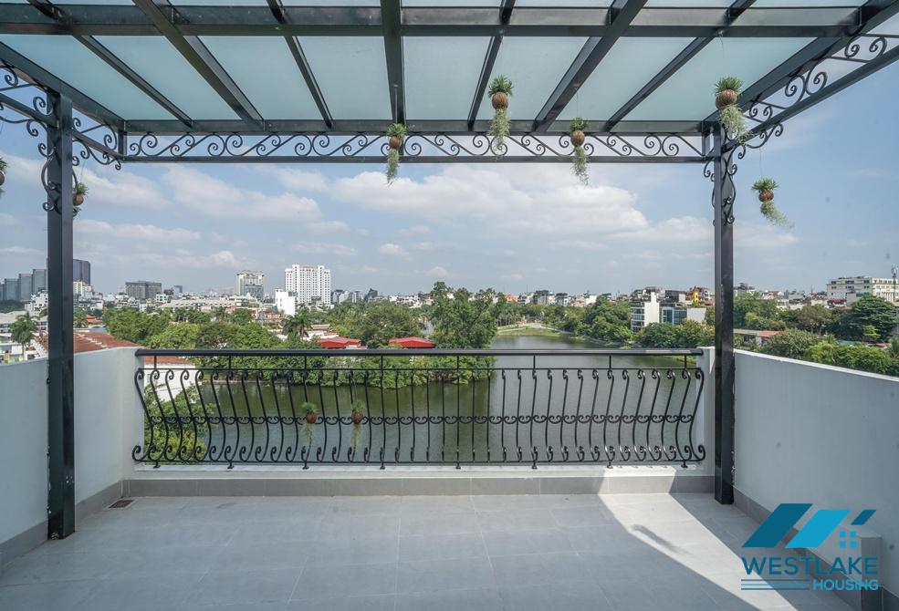 Large balcony 02-bedroom serviced apartment for rent in Vu Mien, Tay Ho, Ha Noi
