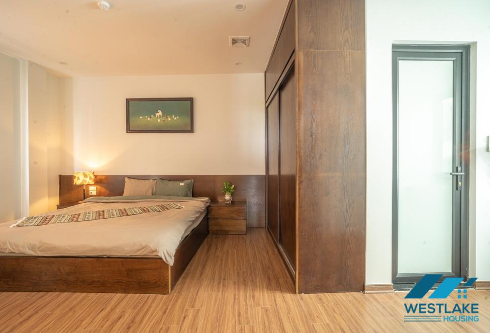 Large balcony 02-bedroom serviced apartment for rent in Vu Mien, Tay Ho, Ha Noi