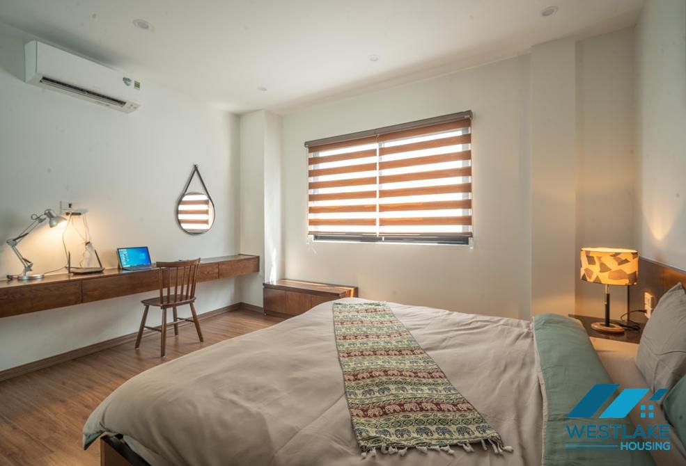 Large balcony 02-bedroom serviced apartment for rent in Vu Mien, Tay Ho, Ha Noi