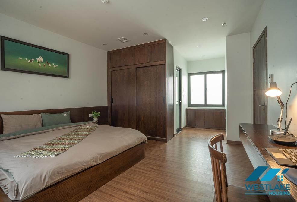 Large balcony 02-bedroom serviced apartment for rent in Vu Mien, Tay Ho, Ha Noi