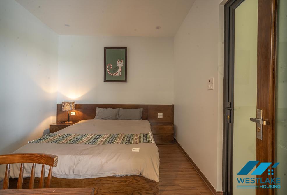 Large balcony 02-bedroom serviced apartment for rent in Vu Mien, Tay Ho, Ha Noi