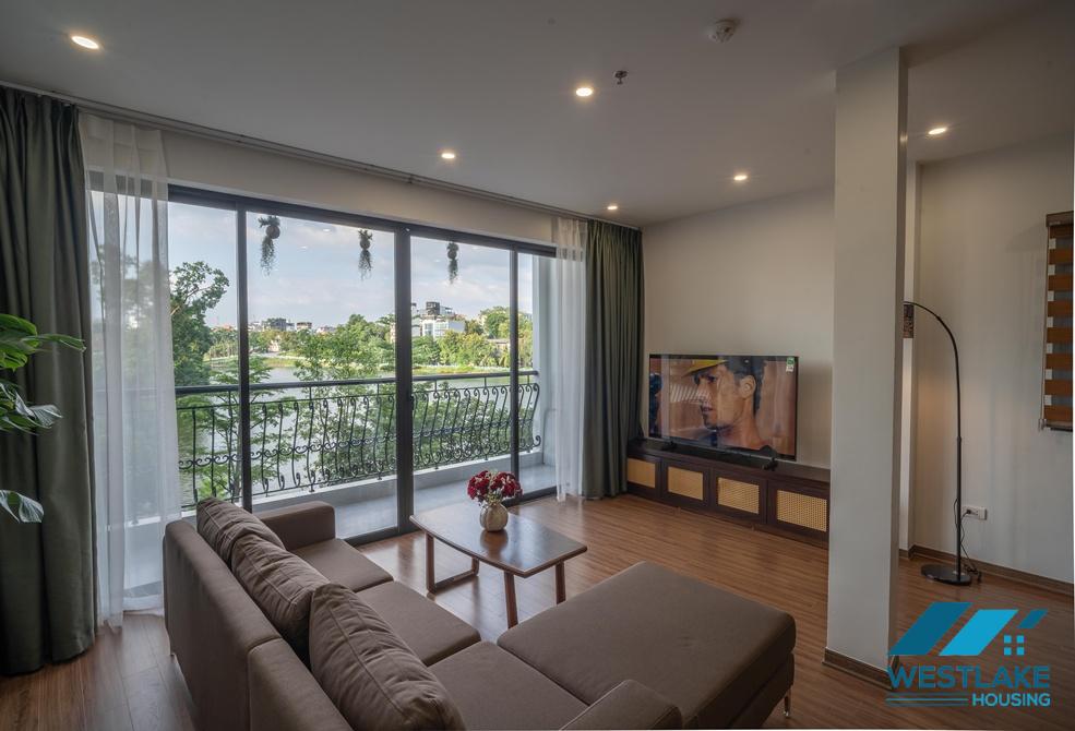 Green view 02 bedrooms apartment on Vu Mien street, Tay Ho, Ha Noi for rent