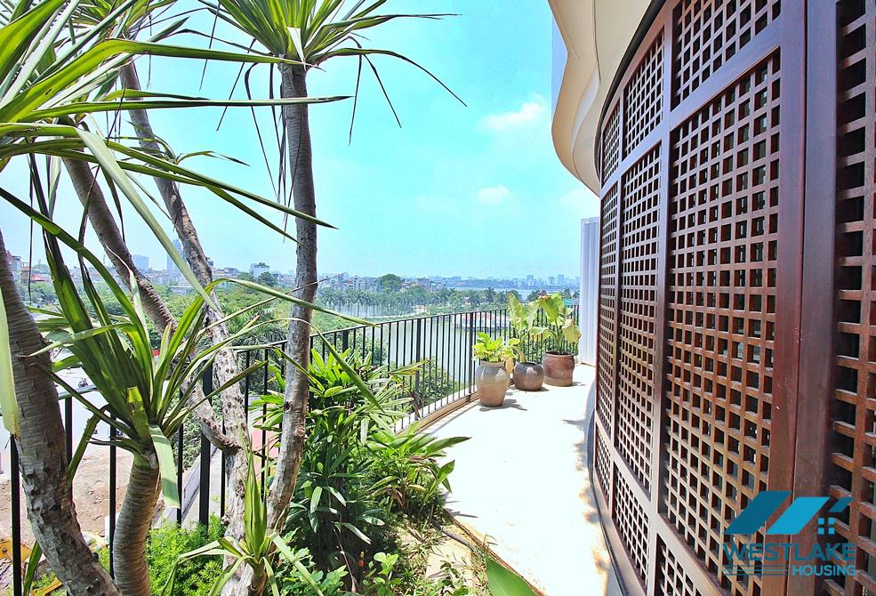 Bright 03 bedrooms apartment with nice view for rent in Tay Ho, Ha Noi