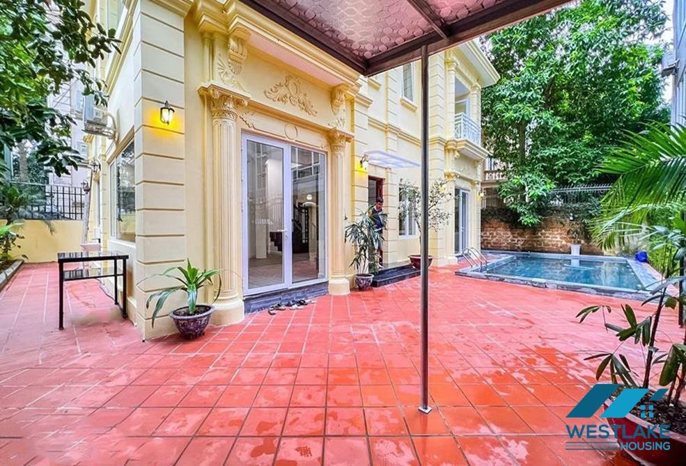 Renovated 05-bedrooms house with swimming pool for rent in Tay Ho, Ha Noi