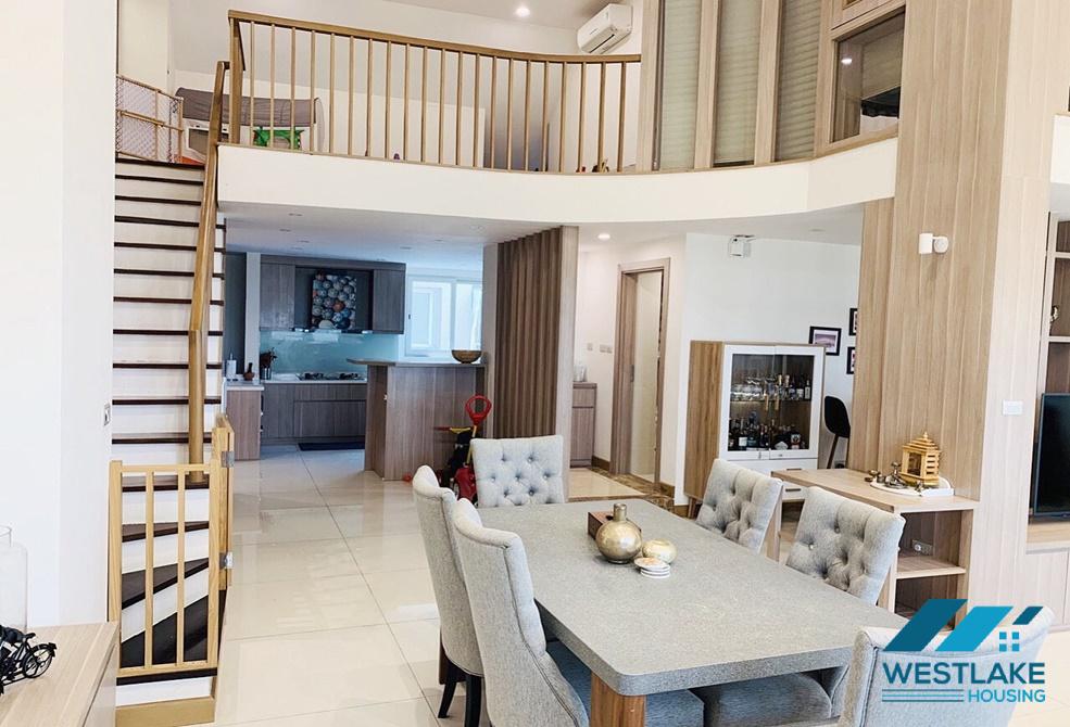 A modern duplex 3 bedroom apartment for rent in Ciputra, Tay Ho, Ha Noi