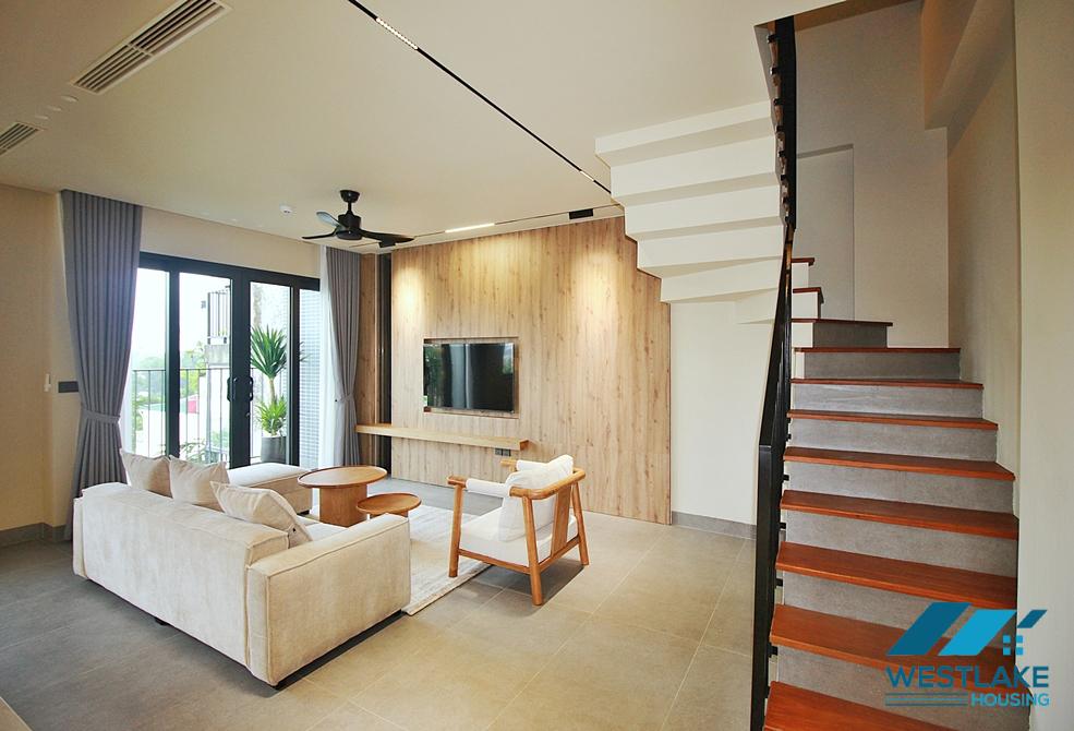 Brand new and morden duplex with 3 bedrooms apartment for rent in Dang Thai Mai, Tay Ho, Ha Noi