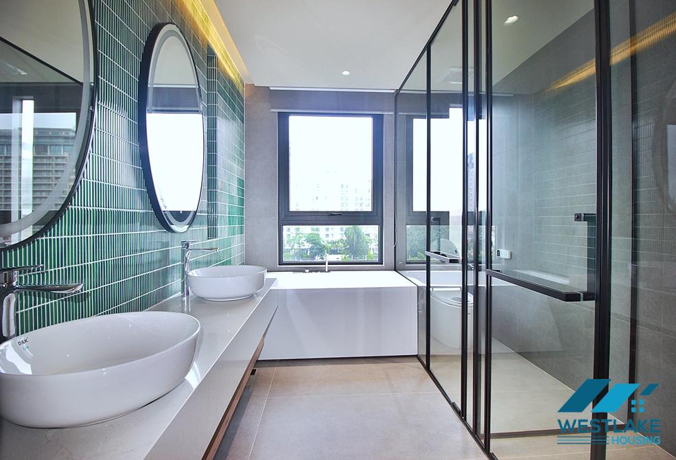 Brand new and morden duplex with 3 bedrooms apartment for rent in Dang Thai Mai, Tay Ho, Ha Noi