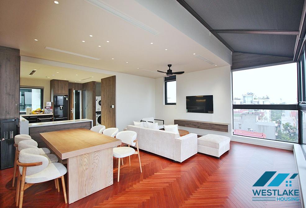 Super modern 3 bedrooms apartment with lots of nature light for rent in Tay Ho, Ha Noi