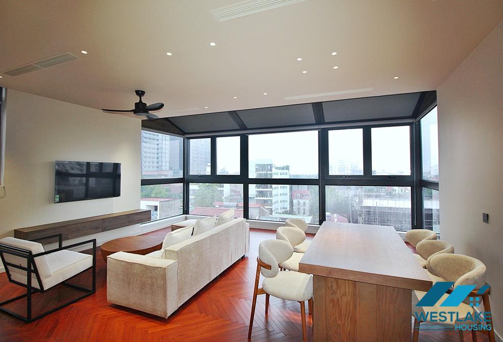 Super modern 3 bedrooms apartment with lots of nature light for rent in Tay Ho, Ha Noi