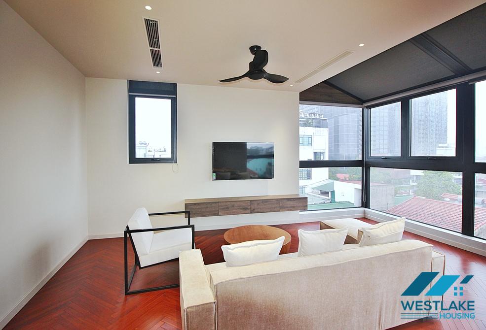 Super modern 3 bedrooms apartment with lots of nature light for rent in Tay Ho, Ha Noi