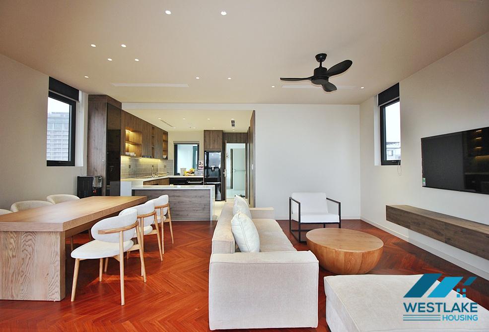 Super modern 3 bedrooms apartment with lots of nature light for rent in Tay Ho, Ha Noi