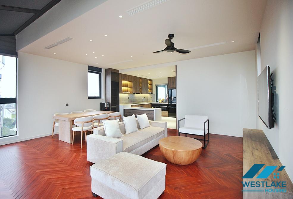 Super modern 3 bedrooms apartment with lots of nature light for rent in Tay Ho, Ha Noi