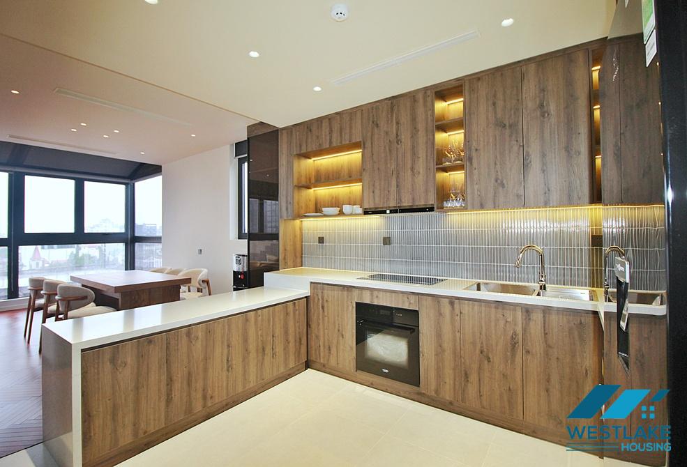 Super modern 3 bedrooms apartment with lots of nature light for rent in Tay Ho, Ha Noi