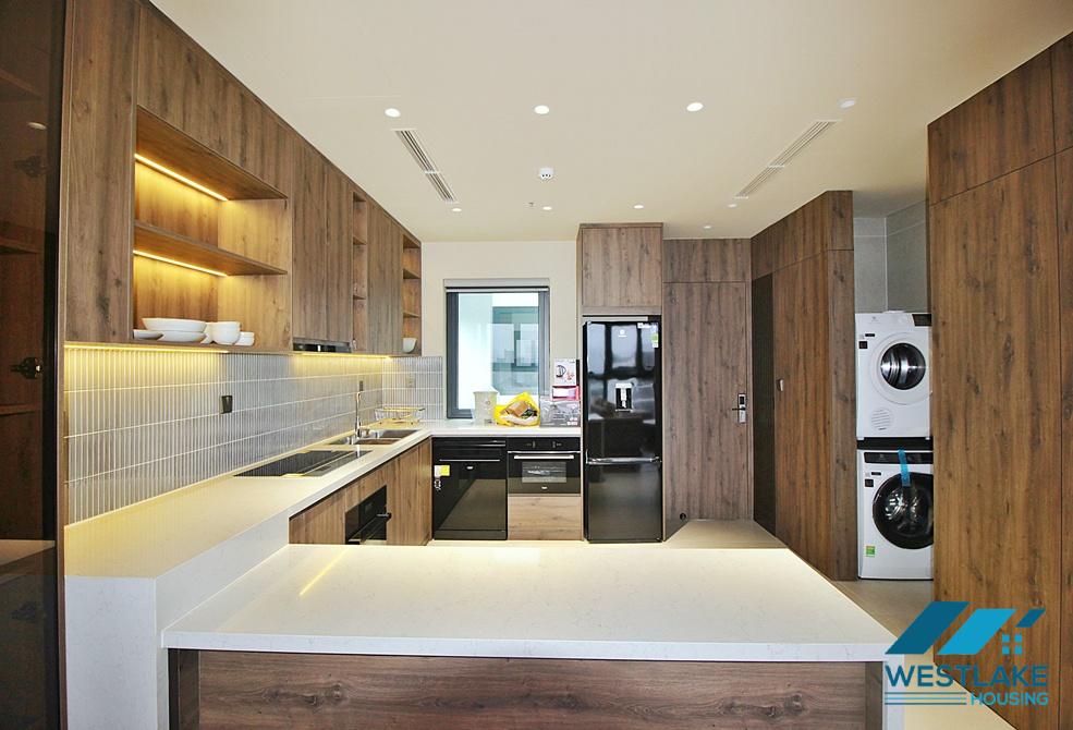 Super modern 3 bedrooms apartment with lots of nature light for rent in Tay Ho, Ha Noi