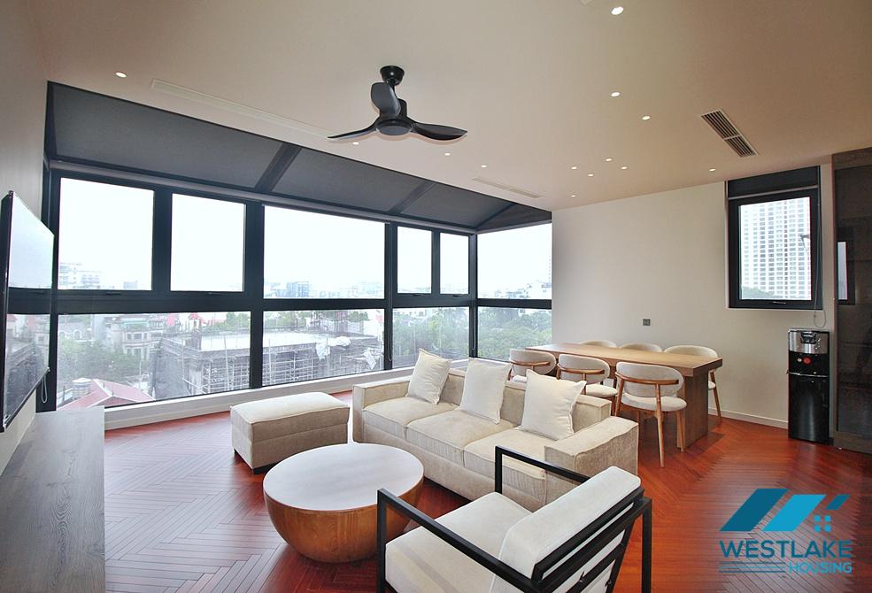 Super modern 3 bedrooms apartment with lots of nature light for rent in Tay Ho, Ha Noi