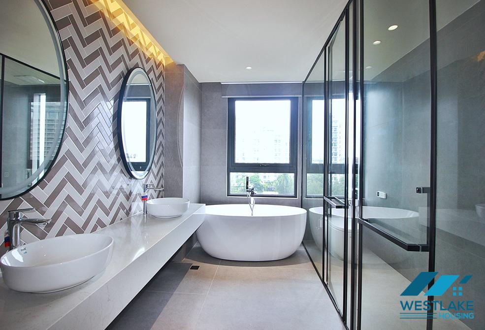 Super modern 3 bedrooms apartment with lots of nature light for rent in Tay Ho, Ha Noi