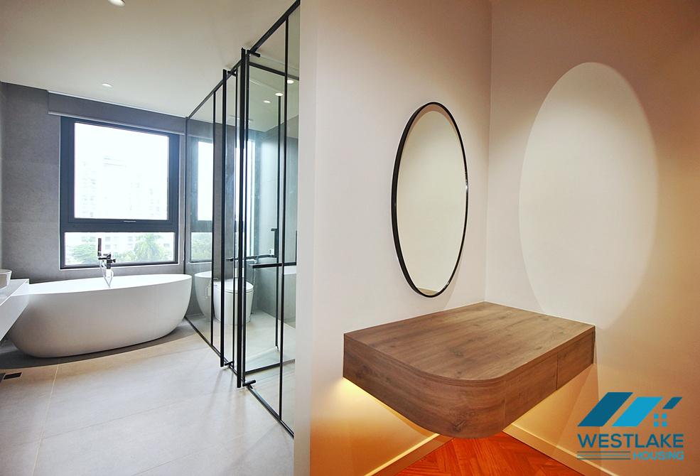 Super modern 3 bedrooms apartment with lots of nature light for rent in Tay Ho, Ha Noi