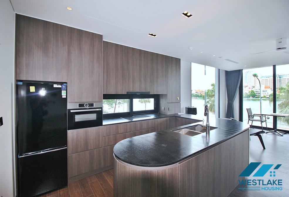 Beautiful lake view 02-bedroom apartment for rent in Tu Hoa, Tay Ho, Ha Noi