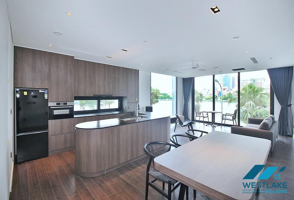 Beautiful lake view 02-bedroom apartment for rent in Tu Hoa, Tay Ho, Ha Noi
