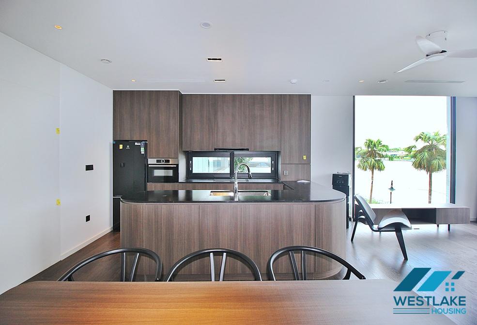 Beautiful lake view 02-bedroom apartment for rent in Tu Hoa, Tay Ho, Ha Noi