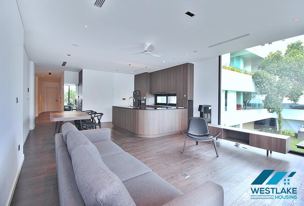 Beautiful lake view 02-bedroom apartment for rent in Tu Hoa, Tay Ho, Ha Noi