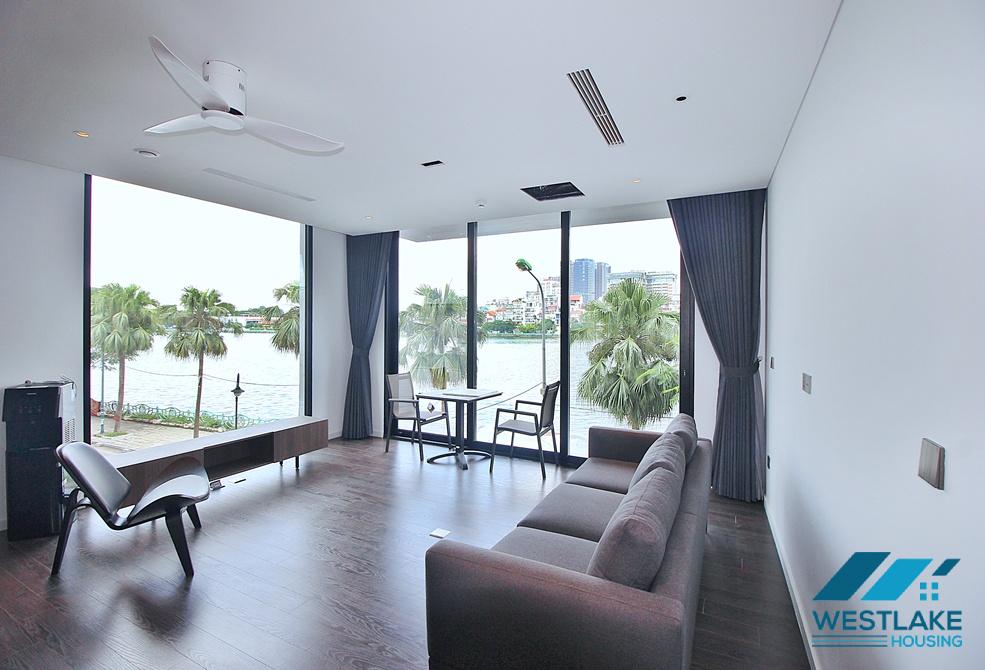 Beautiful lake view 02-bedroom apartment for rent in Tu Hoa, Tay Ho, Ha Noi