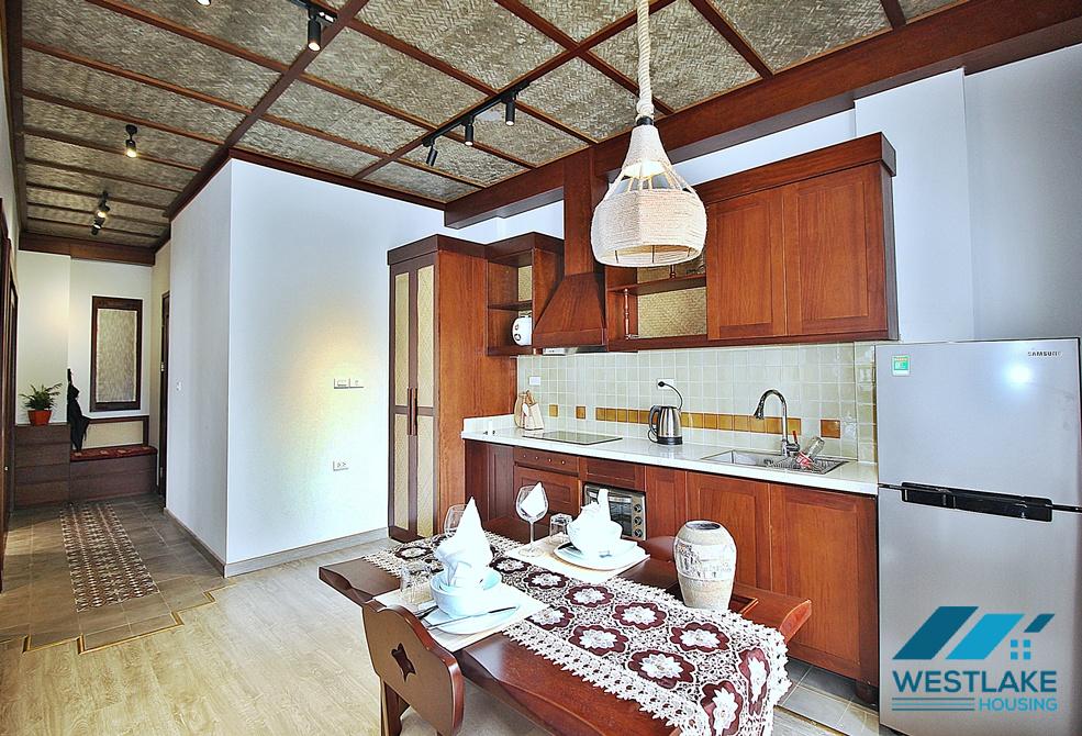 Japanese style 01 bedroom apartment for rent in Xuan Dieu,Tay Ho, Ha Noi