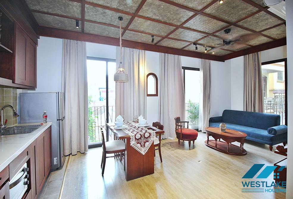 Japanese style 01 bedroom apartment for rent in Xuan Dieu,Tay Ho, Ha Noi