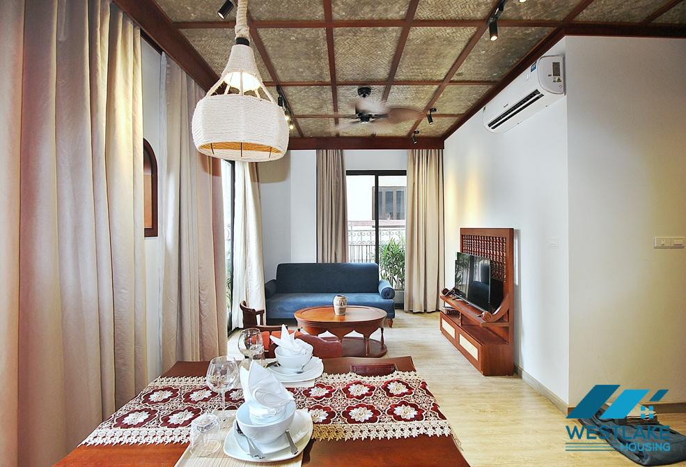 Japanese style 01 bedroom apartment for rent in Xuan Dieu,Tay Ho, Ha Noi