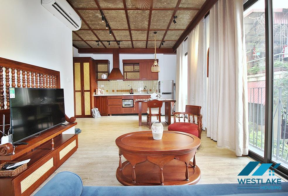 Japanese style 01 bedroom apartment for rent in Xuan Dieu,Tay Ho, Ha Noi