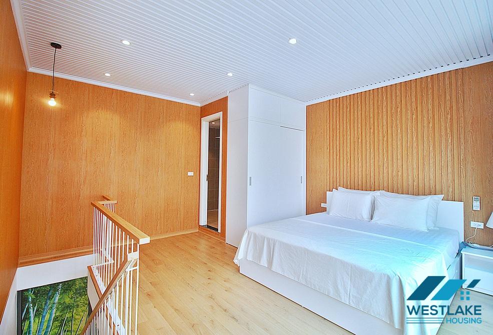 Beautiful 01 bedroom duplex apartment with lots of natural light for rent on Xuan Dieu street, Tay Ho, Ha Noi