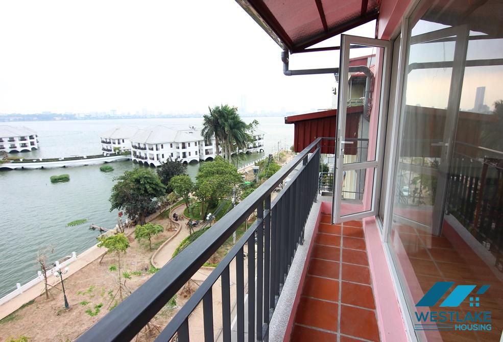 A top floor apartment with lake view for rent in Tay Ho, Ha Noi