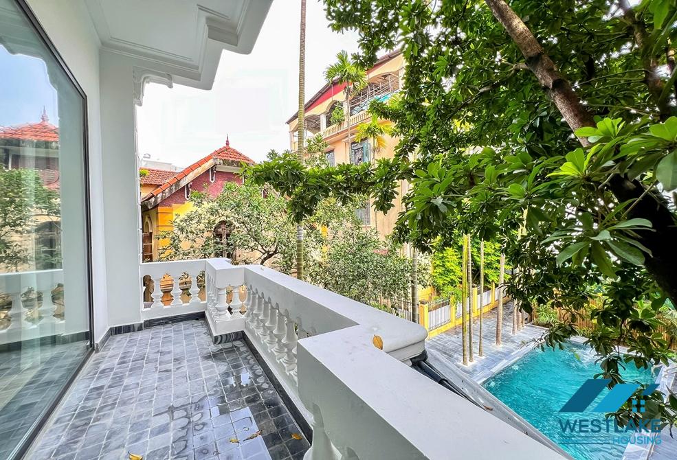 Renovated villa with outdoor swimming pool for rent in Tay Ho area, Ha Noi