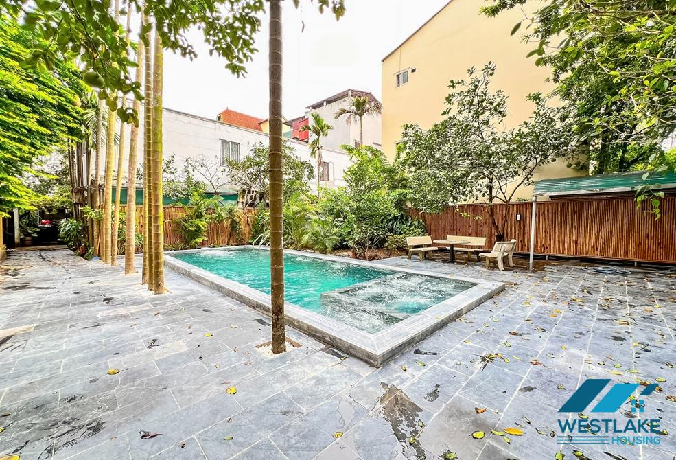 Renovated villa with outdoor swimming pool for rent in Tay Ho area, Ha Noi