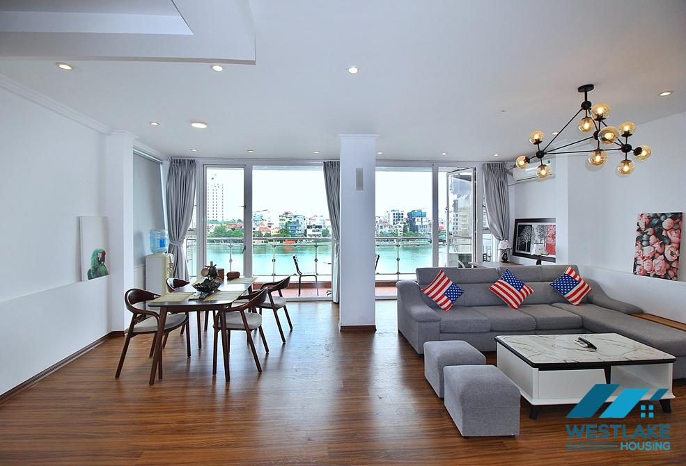 Amazing lake view for two bedrooms apartment for rent in Tay Ho, Hanoi