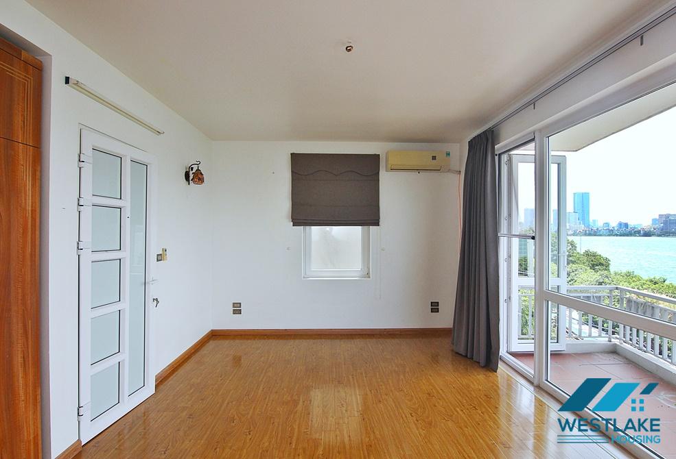 Lake view and unfurnished house for rent in Dang Thai Mai, Tay Ho