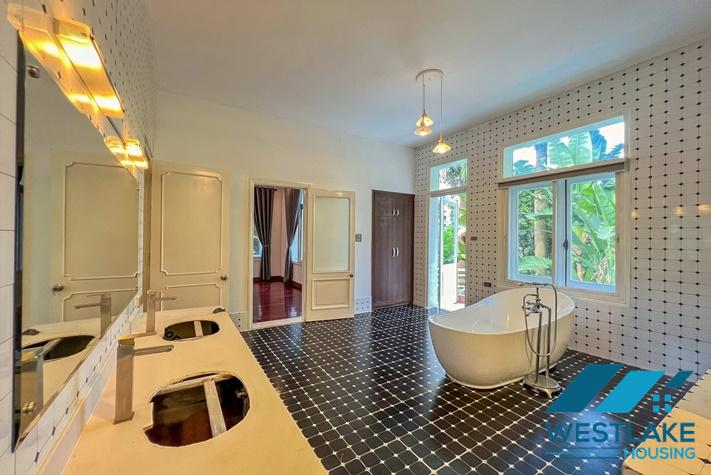 Beautiful villa with swimming pool and courty yard for rent in Tay Ho, Ha Noi