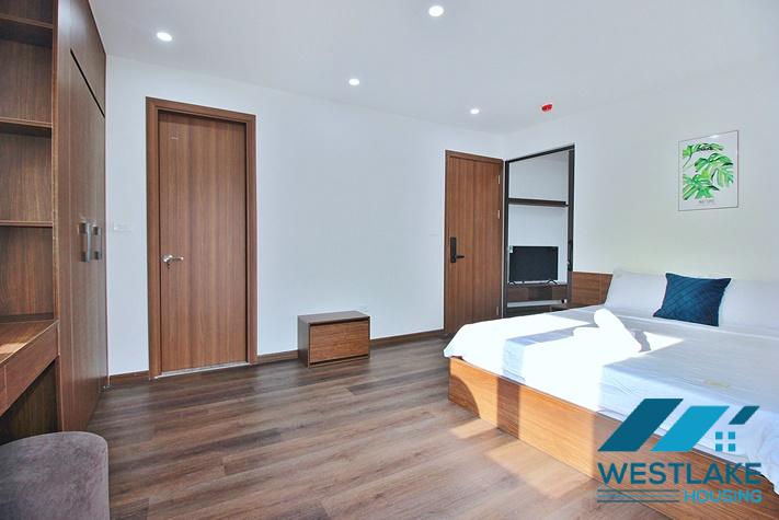 Spacious, bright one-bedroom apartment for lease in Au Co, Tay Ho, Hanoi.